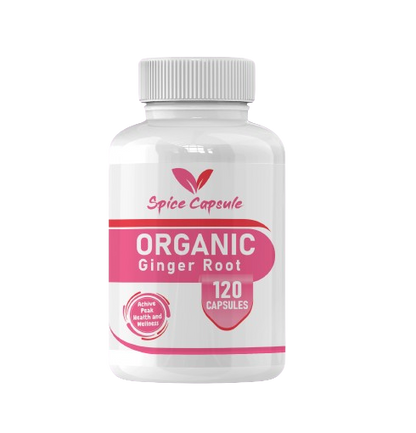 Organic GINGER ROOT Capsules - 120 Capsules