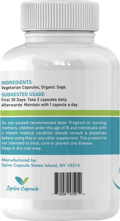 Organic SAGE Capsules - 120 Capsules